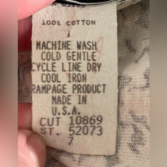 90s Rampage Floral Print Cotton Mini Dress Made USA Multi Colored Summer Spring - Picture 4 of 12